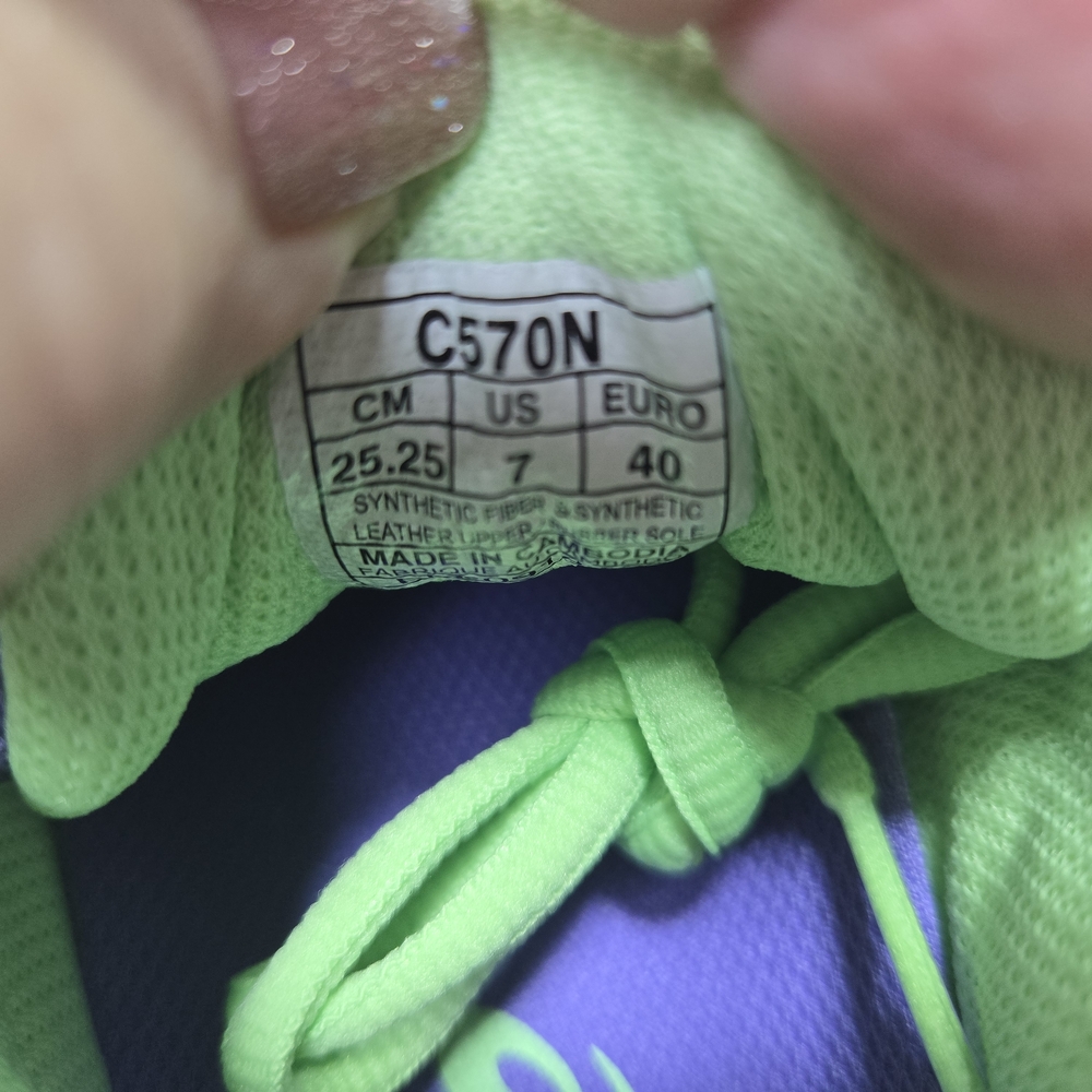 ASICS GEL- ZARACA 4 GS kids Purple and Lime Running Shoes Size 7 - Picture 11 of 12